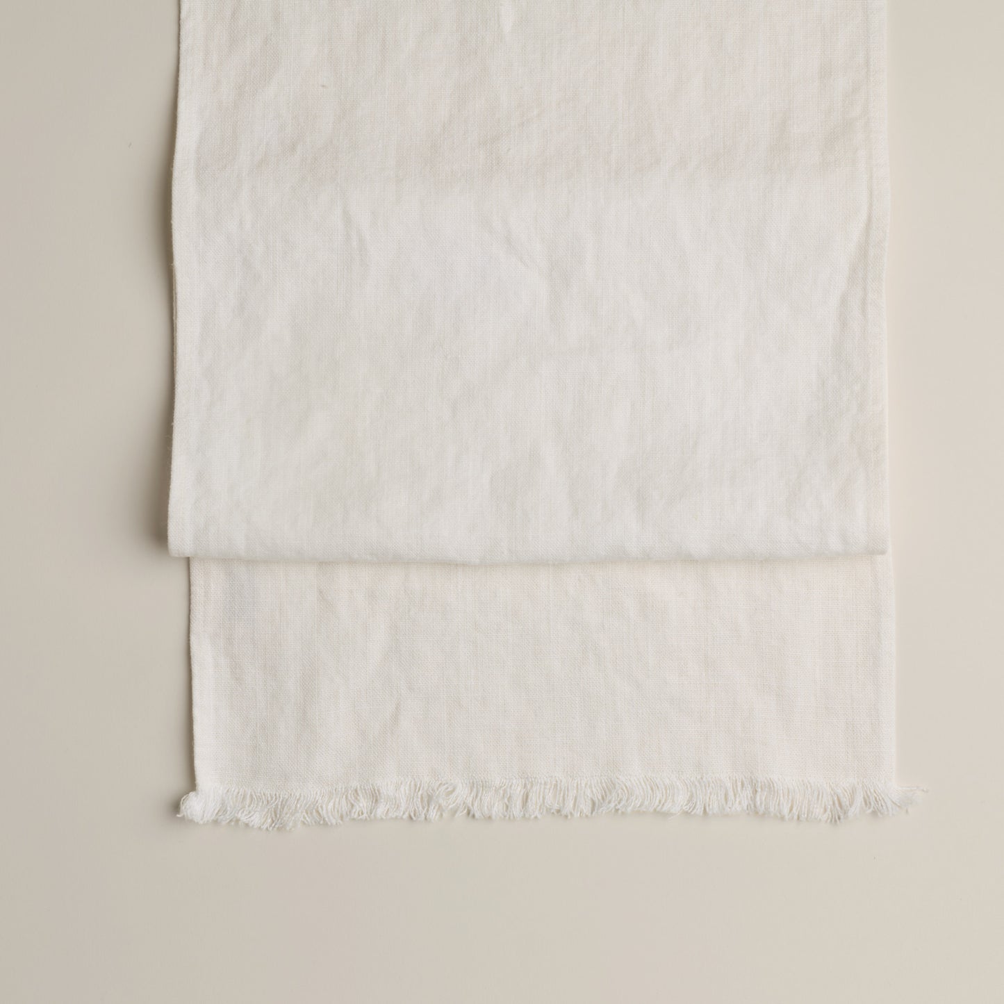 Chemin de table pur lin européen - Crème