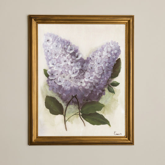 Collection paysages et nature morte - Bouquet de lilas & Encadrement
