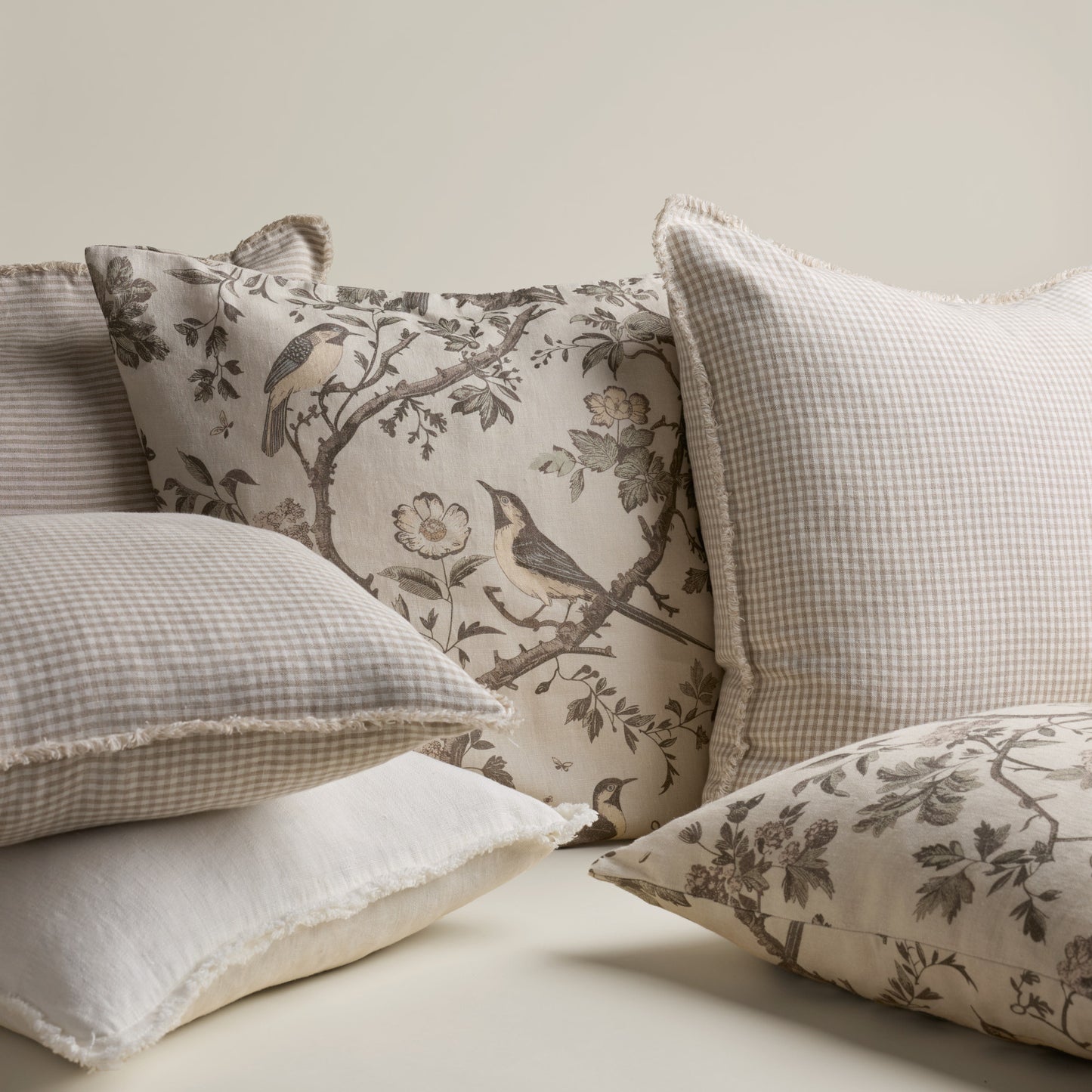 Maison AKB European Pure Linen Cushion Cover Danielle – Fits 20" x 20" cushion