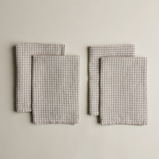 European pure linen napkins - Gingham