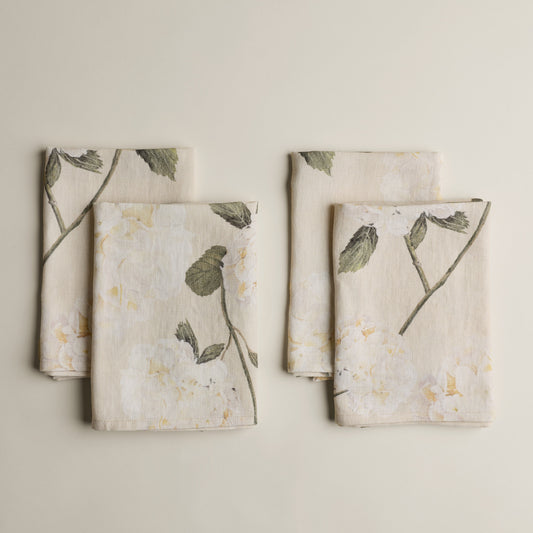 Maison AKB European Pure Linen Napkins – Hydrangea