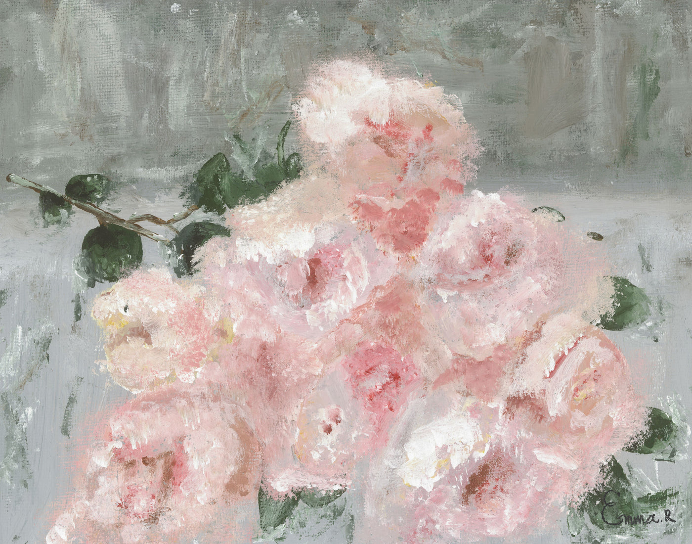 Collection paysages et nature morte - Bouquet de roses & Encadrement