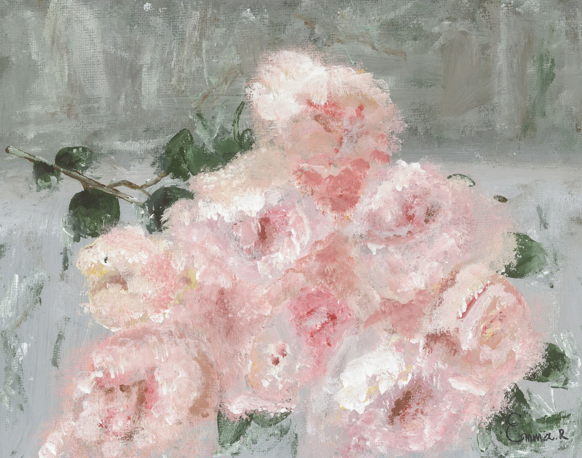 Collection paysages et nature morte - Bouquet de roses & Encadrement