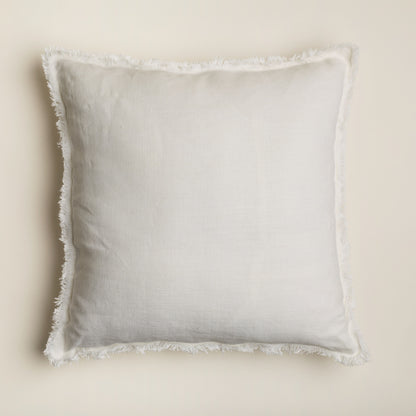 Housse de coussin pur lin européen - 20" x 20" Crème