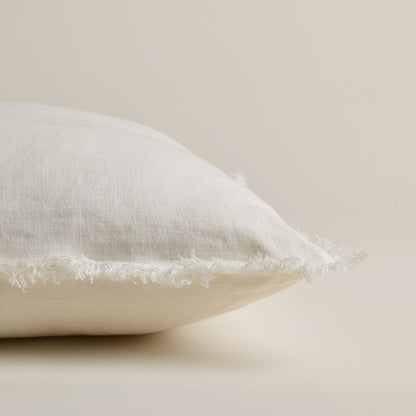 Housse de coussin pur lin européen - 20" x 20" Crème