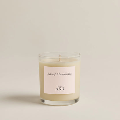 Chandelle Hydrangée & Pamplemousse