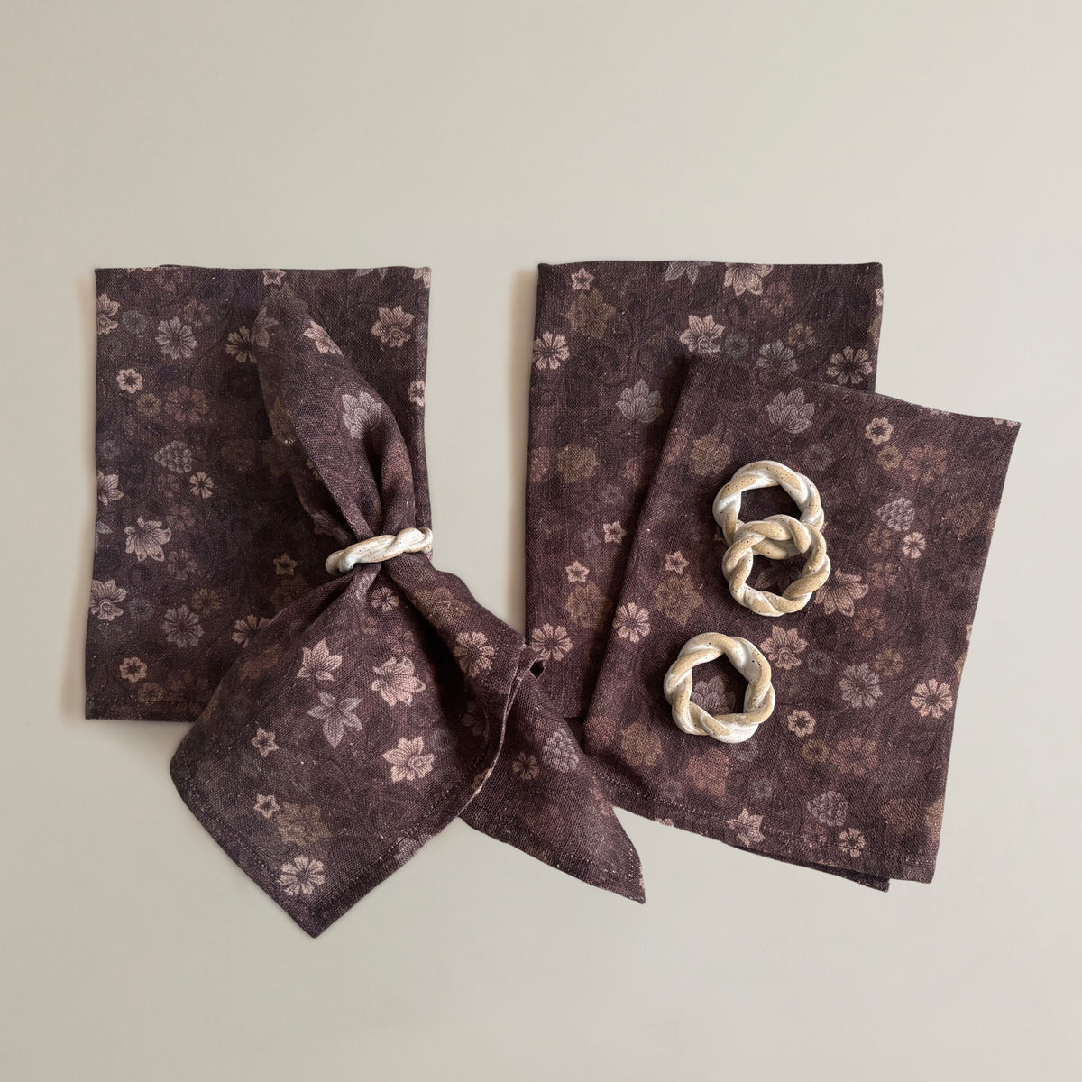 Serviettes de table Maison AKB pur lin européen (Ensemble de 4) – Kim