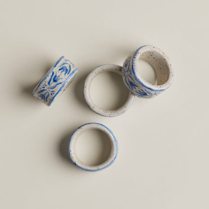 Anneaux pour serviettes de table (ensemble de 4 unités) - Floral