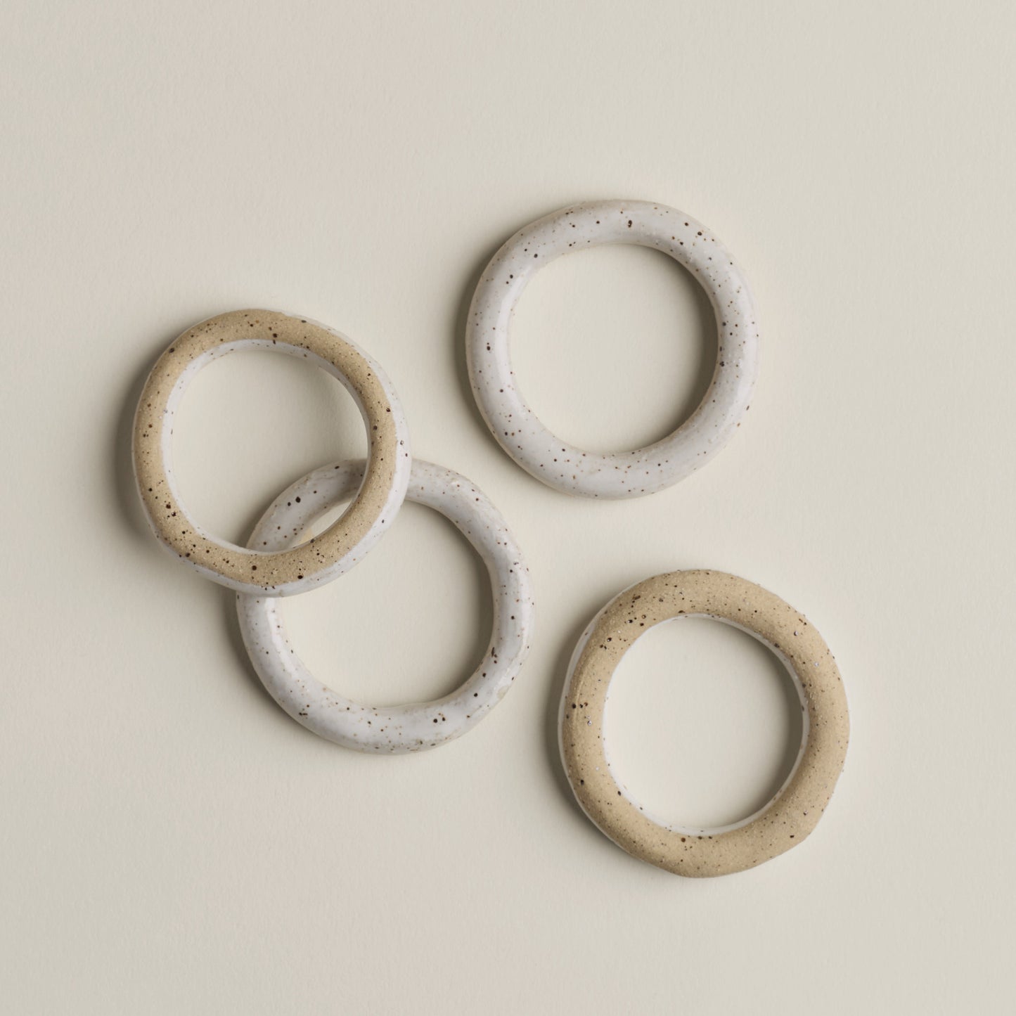Anneaux pour serviettes de table (ensemble de 4 unités) - Sable & Neige