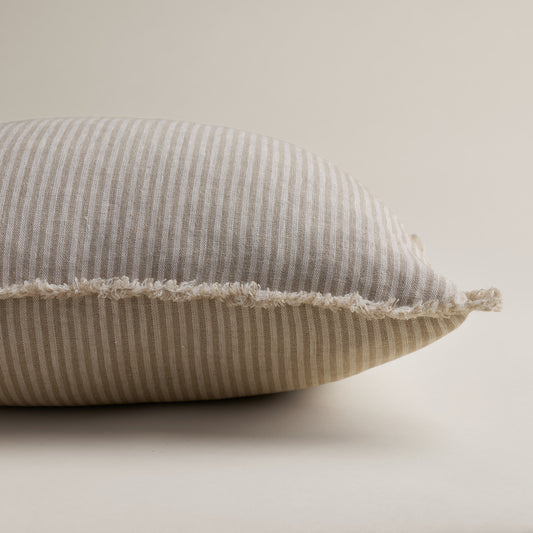 Cream European Pure Linen Pillow Cover - 20" x 20" Cushion