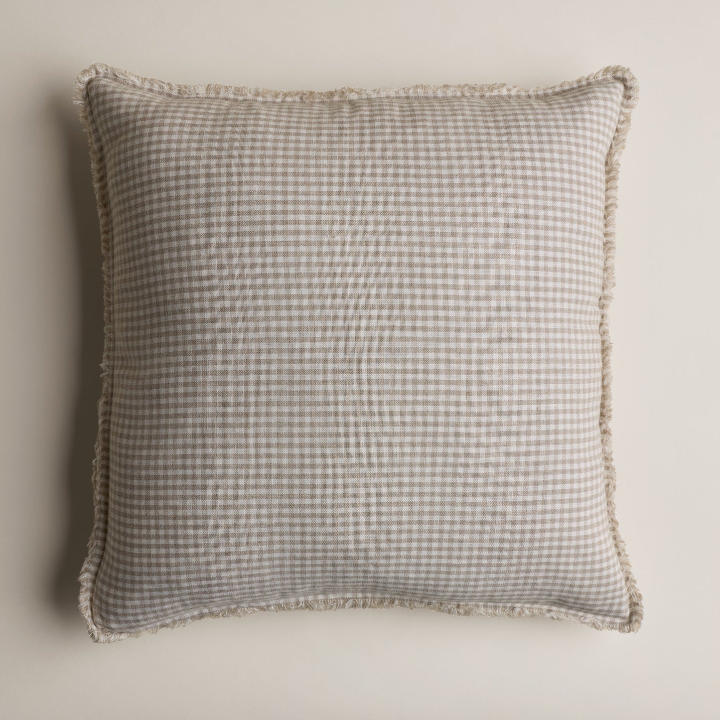 Housse pur lin européen Vichy - coussin de format 20" x 20"