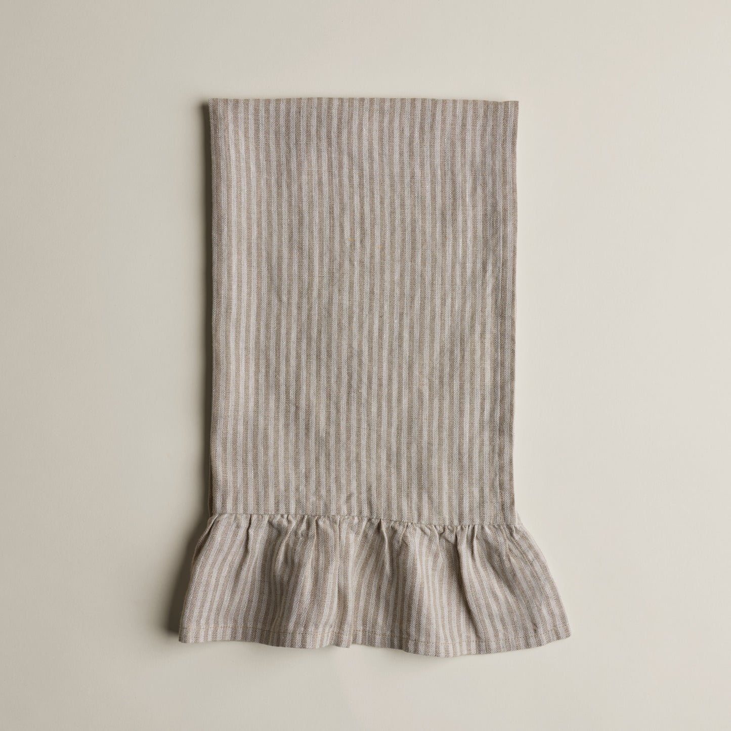 European pure linen dish towel - Lined with ruffles