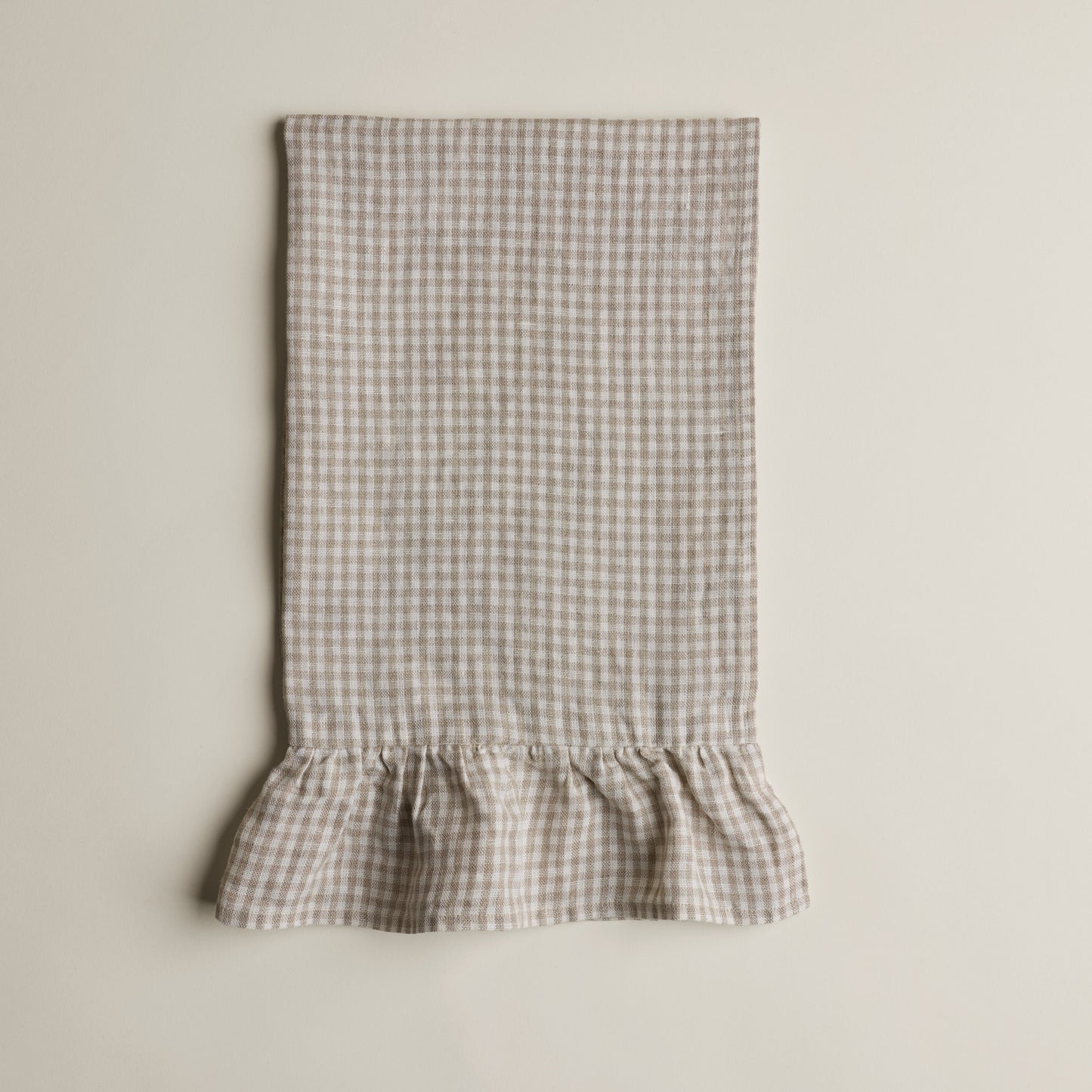 Linge à vaisselle pur lin européen - Vichy avec fronce