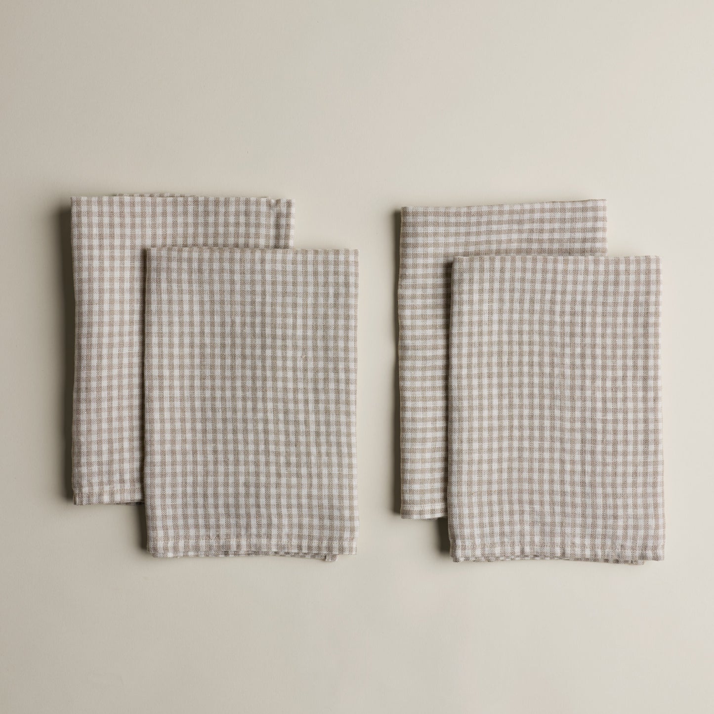 Serviettes de table pur lin européen - Vichy