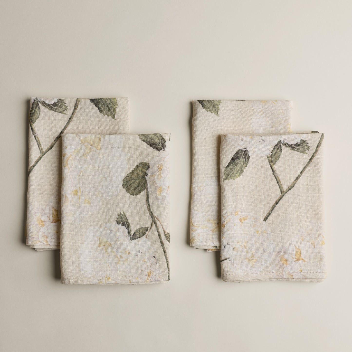 Maison AKB European Pure Linen Napkins – Hydrangea