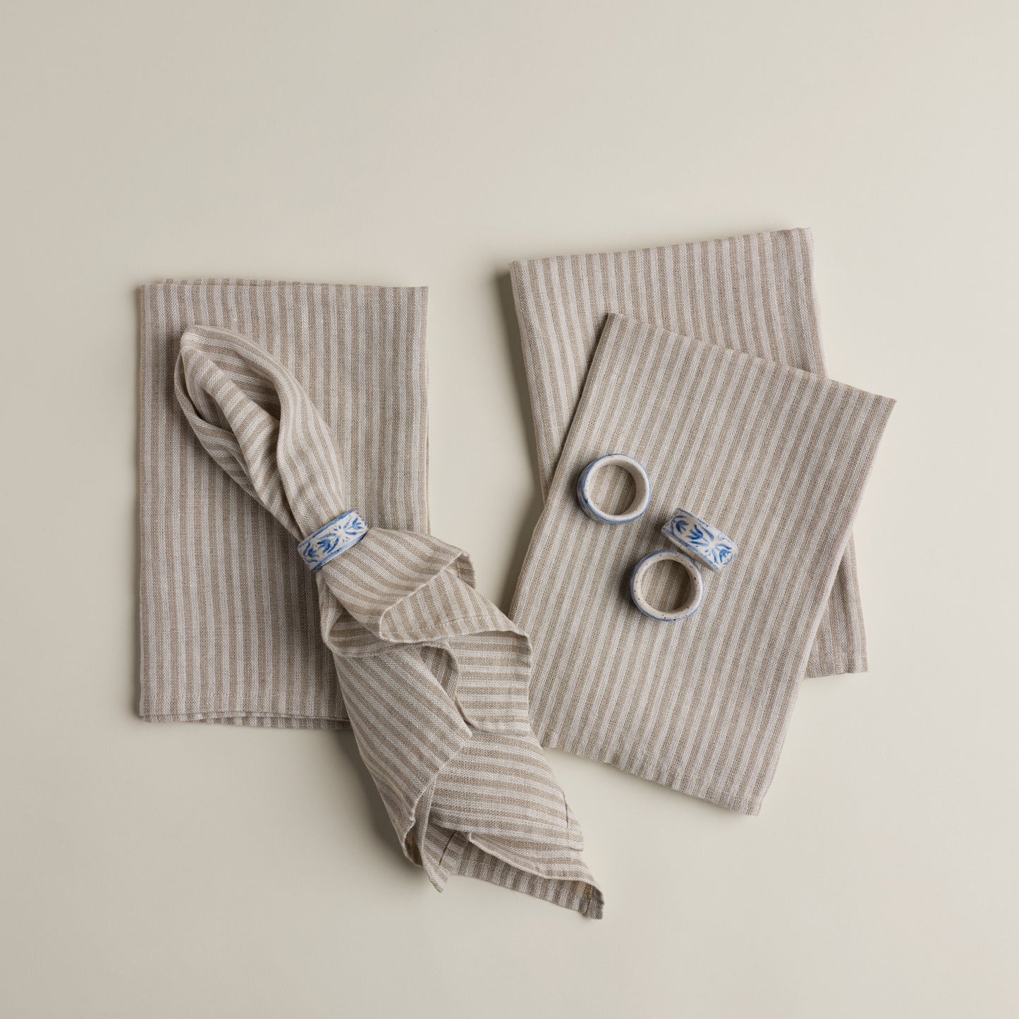 European pure linen napkins - Striped